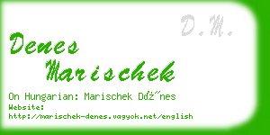 denes marischek business card